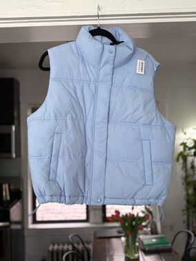 Old Navy Light Blue Puffer Vest